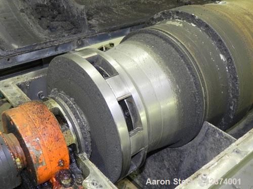 Used Sharples PM-35000 (Type RR-392) Super-D-Canter Centrifuge System. Driven by a 30 HP, 3/60/460 Volt, 1755 RPM motor. 10 HP backdrive motor. Includes a control panel with an Allen Bradley Panelvie...