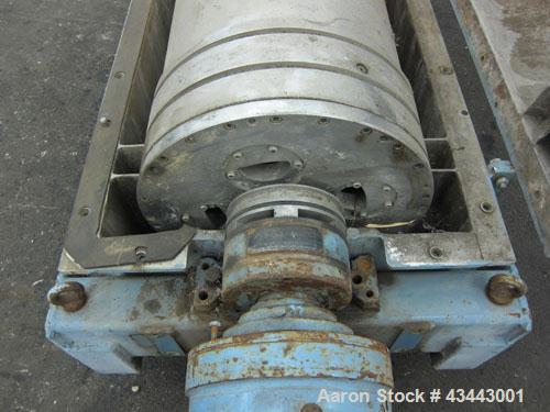 Used Sharples PM-35000 Super- D-Canter Centrifuge . Stainless steel construction (product contact areas), max bowl speed 3150 rpm, 360 degree solids discharge ports with sintered tungsten carbide wea...