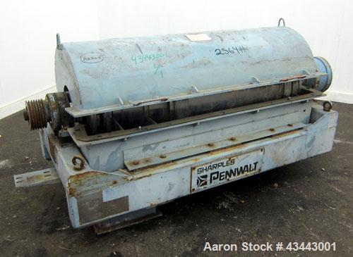 Used Sharples PM-35000 Super- D-Canter Centrifuge . Stainless steel construction (product contact areas), max bowl speed 3150 rpm, 360 degree solids discharge ports with sintered tungsten carbide wea...