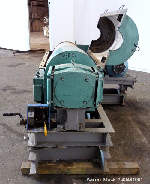 Used Sharples PM-35000 Super-D-Canter Centrifuge. 316 Stainless steel construction on product contact areas. Maximum bowl speed 3150 rpm, 360 degree solids discharge ports with sintered tungsten wear...