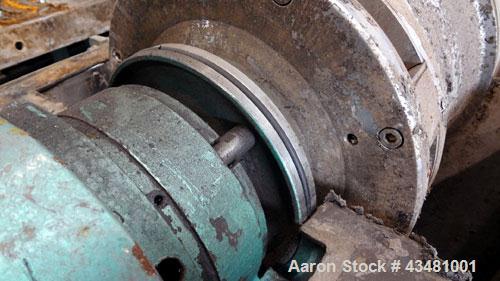 Used Sharples PM-35000 Super-D-Canter Centrifuge. 316 Stainless steel construction on product contact areas. Maximum bowl speed 3150 rpm, 360 degree solids discharge ports with sintered tungsten wear...