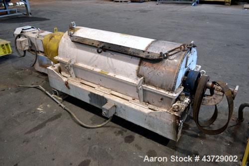 Used Sharples PM-35000 Super-D-Canter Centrifuge. 316 Stainless steel construction (Product contact areas),3250 RPM, 5.5” single lead conveyor with sintered tungsten carbide wear protection, 360 degr...