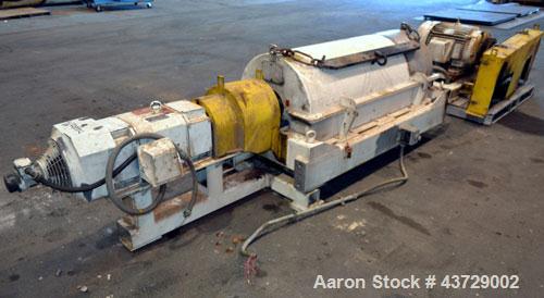 Used Sharples PM-35000 Super-D-Canter Centrifuge. 316 Stainless steel construction (Product contact areas),3250 RPM, 5.5” single lead conveyor with sintered tungsten carbide wear protection, 360 degr...