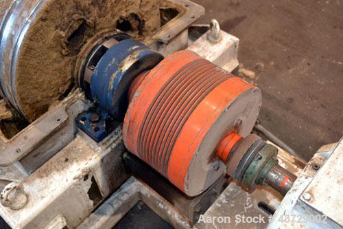 Used Sharples PM-35000 Super-D-Canter Centrifuge. 316 Stainless steel construction (Product contact areas),3250 RPM, 5.5” single lead conveyor with sintered tungsten carbide wear protection, 360 degr...