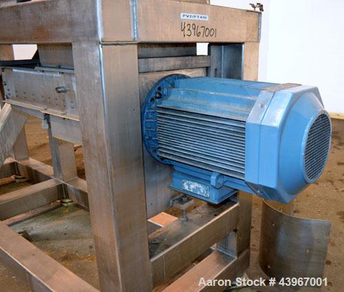 Used Sharples PM-35000 "Semi-Sanitary" Super-D-Canter Centrifuge. 2205 Duplex stainless steel (same as 317 ss) construction product contact areas. Maximum bowl speed 3600 rpm, 5-1/2" single lead conv...