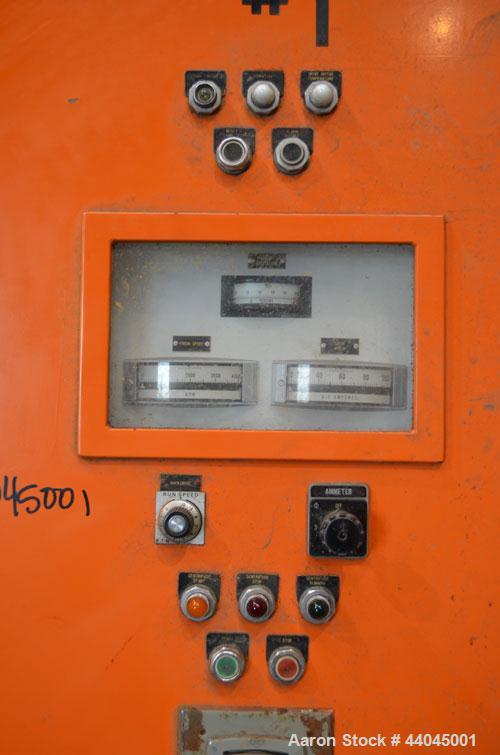 Used Sharples PM-35000 Super-D-Canter Centrifuge, 316 stainless steel construction on product contact areas.  Max bowl speed 3250 rpm, 5" single lead quasi-axial conveyor with sintered tungsten carbi...