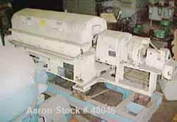 USED: Sharples PM35000 Super-D-Canter centrifuge. Stainless steel construction on product contact areas. Max bowl speed 3250 rpm, 360 degree solids discharge ports with STC wear liners, 5" single lea...