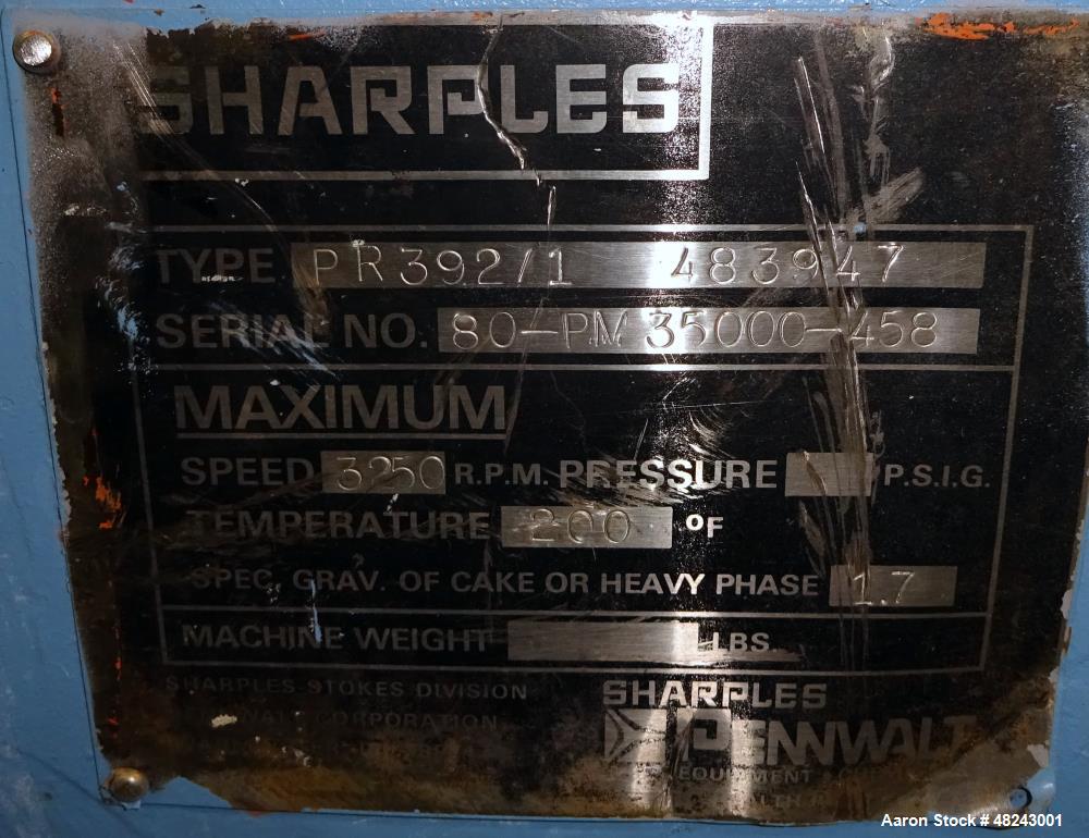 Used Sharples PM-35000 Super-D-Canter Centrifuge