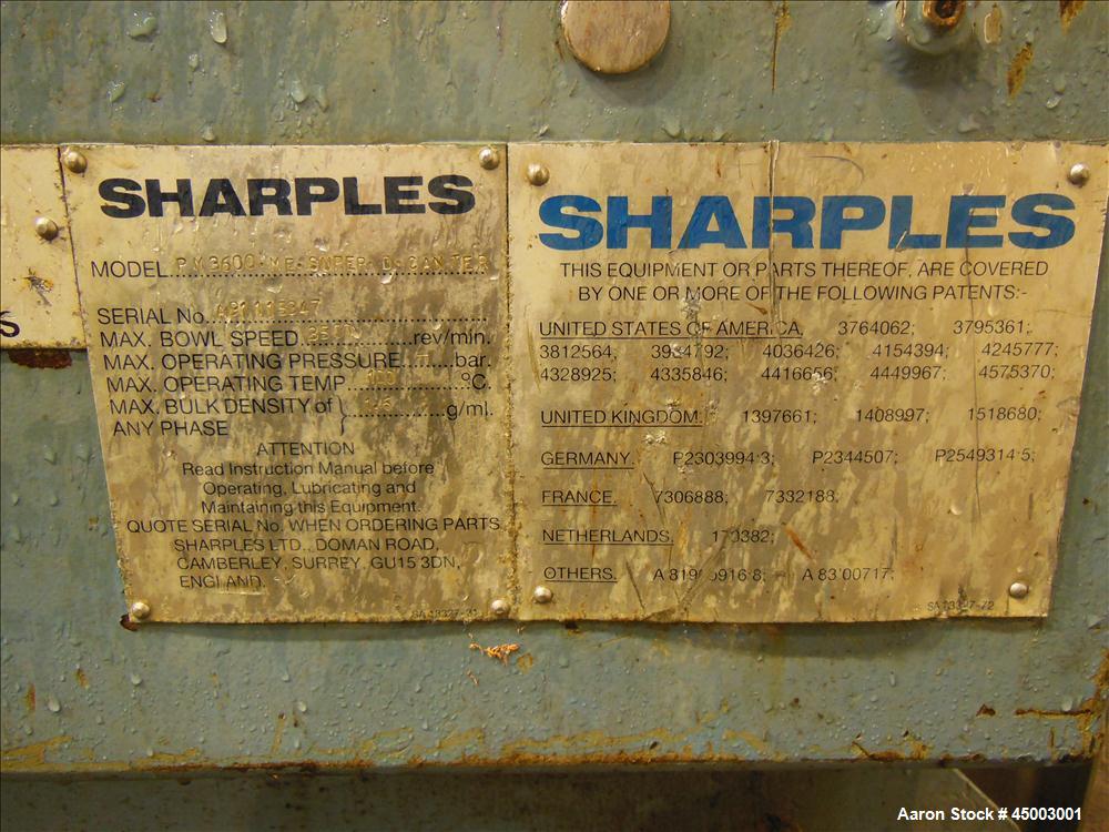 Sharples PM-3600 Super-D-Canter Centrifuge