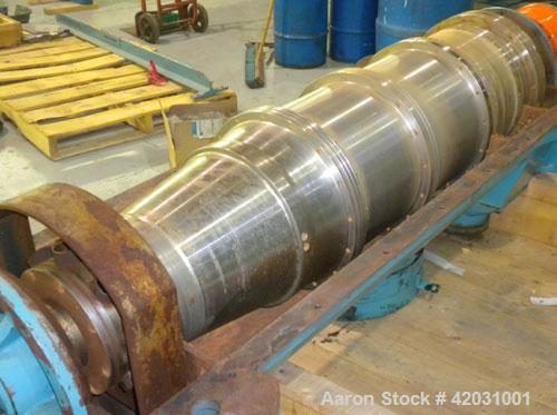 Used Sharples PM-38000 Super-D-Canter Centrifuge, 316 Stainless Steel Construction On Product Contact Areas. Maximum bowl speed 4000 RPM, 110 MM single lead conveyor with STC tiles, single row lined ...