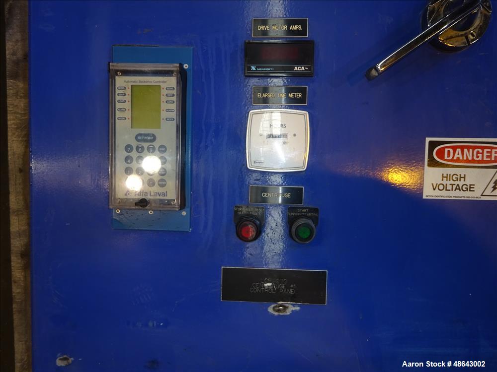 Used Sharples PM-38000 / Alfa Laval NX-418 Super-D Decanter Centrifuge.