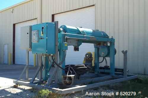 USED: Sharples PM-38000 Super-D-Canter centrifuge, stainless steel construction on product contact areas. Max bowl speed 4000 rpm, casing, stand/base, approximate 40 hp main drive motor, eddy current...