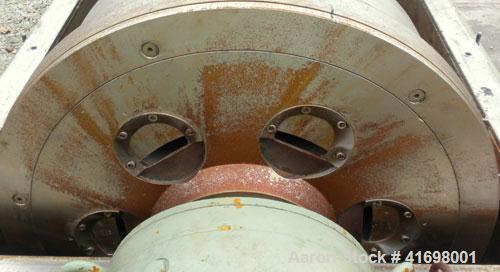 Used Sharples PM-55000 Super-D-Canter Centrifuge, 317 Stainless Steel Construction (Product Contact Areas). Maximum bowl speed 2850 RPM, 8 1/2" single lead conveyor with sintered tungsten carbide wea...
