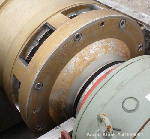 Used Sharples PM-55000 Super-D-Canter Centrifuge, 317 Stainless Steel Construction (Product Contact Areas). Maximum bowl speed 2850 RPM, 8 1/2" single lead conveyor with sintered tungsten carbide wea...