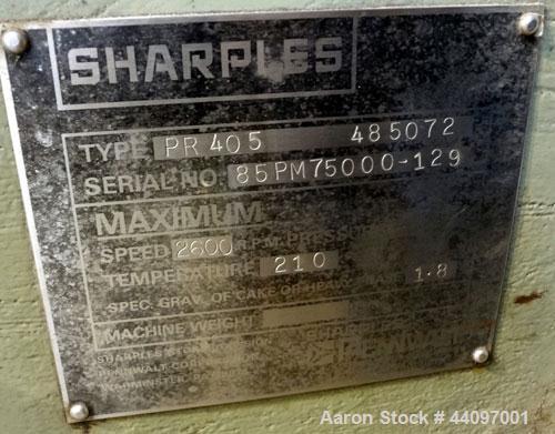 Used Stainless Steel Sharples Super-D-Canter Centrifuge