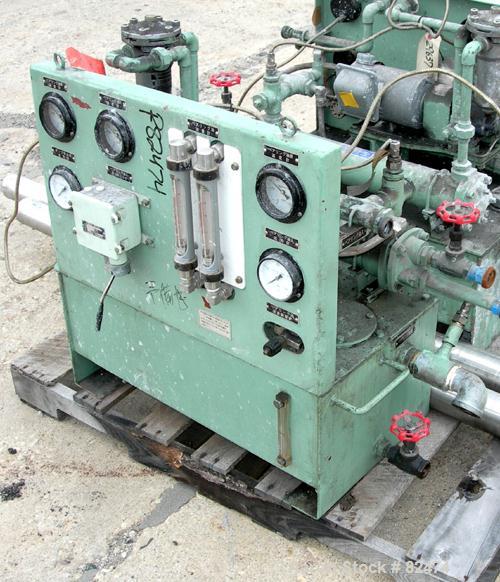 USED: Tomoe/Sharples PM-75000 Super-D-Canter centrifuge, 316 stainless steel construction on product contact areas. Max bowl speed 2700 rpm, 10" single lead conveyor with sintered tungsten carbide we...