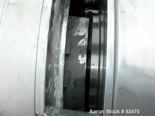 USED: Tomoe/Sharples PM-75000 Super-D-Canter centrifuge, 316 stainless steel construction on product contact areas. Max bowl speed 2700 rpm, 10" single lead conveyor with sintered tungsten carbide we...