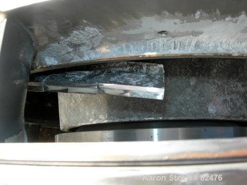 Bowl grooves USED: Tomoe/Sharples PM-75000 Super-D-Canter centrifuge, 316 stainless steel construction on product contact areas. Max bowl speed 2700 rpm, 10" single lead conveyor with sintered tungst...
