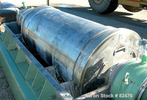 Bowl grooves USED: Tomoe/Sharples PM-75000 Super-D-Canter centrifuge, 316 stainless steel construction on product contact areas. Max bowl speed 2700 rpm, 10" single lead conveyor with sintered tungst...