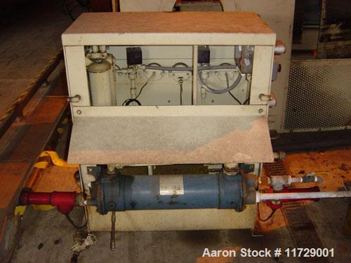 Used Sharples PM-85000 Super-D-Canter Centrifuge. 316 stainless steel construction on product contact areas. Max bowl speed 2345 rpm, sintered tungsten carbide lined beach section, 12" single lead tr...