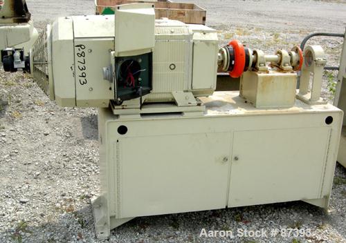 USED: Sharples PM-85000 Super-D-Canter centrifuge, 316 stainless steel construction on product contact areas. Max bowl speed 2345 rpm, sintered tungsten carbide lined beach section, 12" single lead t...