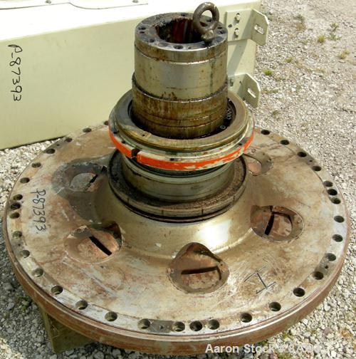 USED: Sharples PM-85000 Super-D-Canter centrifuge, 316 stainless steel construction on product contact areas. Max bowl speed 2345 rpm, sintered tungsten carbide lined beach section, 12" single lead t...