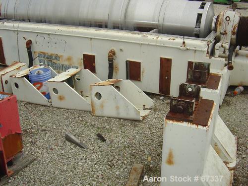 USED: Sharples PM-95000 Super-D-Canter centrifuge, 316 stainless steel construction (product contact areas). Max bowl speed 2000 rpm, 15" single lead conveyor with sintered tungsten carbide wear prot...