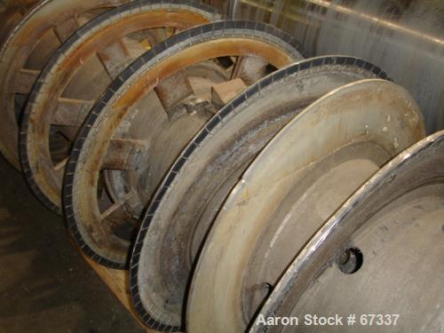 USED: Sharples PM-95000 Super-D-Canter centrifuge, 316 stainless steel construction (product contact areas). Max bowl speed 2000 rpm, 15" single lead conveyor with sintered tungsten carbide wear prot...