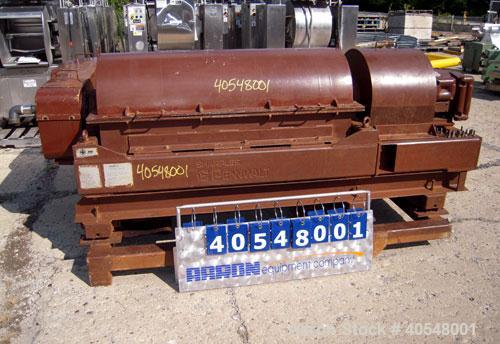 Used Sharples PM-35000 Super-D-Canter Centrifuge, 316 stainless steel construction  (product contact areas ), maximum bowl speed 3150 rpm, 5 1/2" quasi-axial single lead conveyor with sintered tungst...