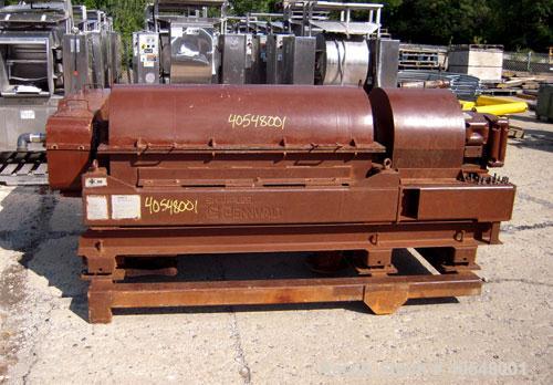 Used Sharples PM-35000 Super-D-Canter Centrifuge, 316 stainless steel construction  (product contact areas ), maximum bowl speed 3150 rpm, 5 1/2" quasi-axial single lead conveyor with sintered tungst...