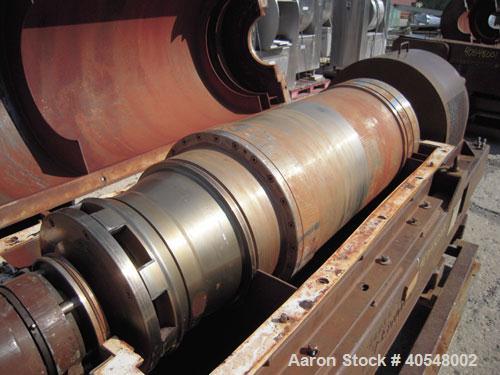 Used Sharples PM-35000 Super-D-Canter Centrifuge, 316 stainless steel construction  (product contact areas ),  maximum bowl speed 3150 rpm, 5 1/2" quasi-axial single lead conveyor with sintered tungs...