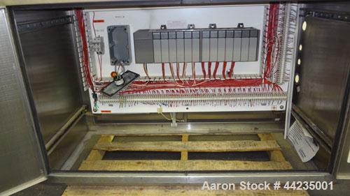 Used Sharples PM-35000 Super-D-Canter Centrifuge. 316 Stainless steel construction (product contact areas), maximum bowl speed 3250 rpm, 5" single lead tru-axial vaned conveyor with sintered tungsten...