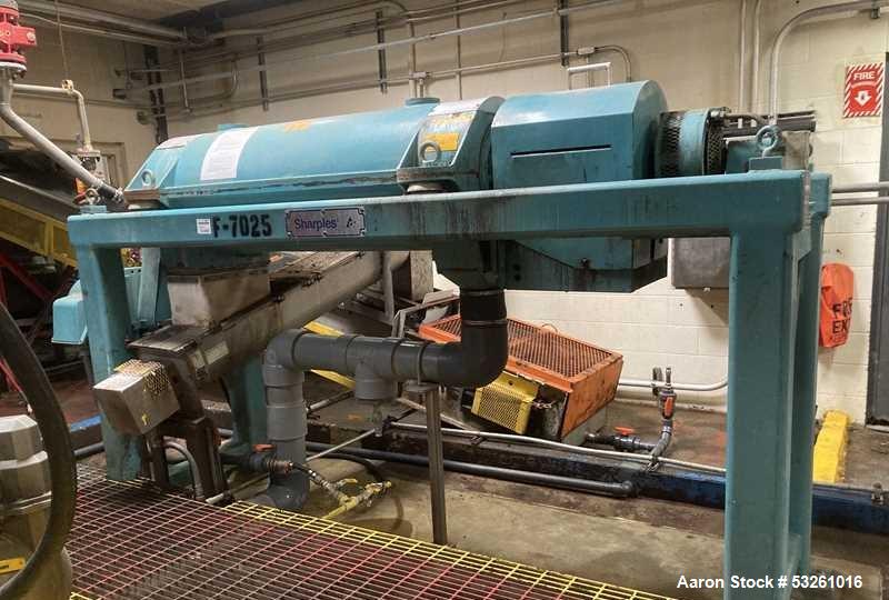 Used Alfa Laval Sharples PM38000 Decanter Super-Centrifuge with Control Panel & Discharge Conveyor