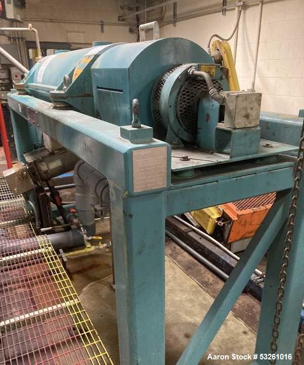 Used Alfa Laval Sharples PM38000 Decanter Super-Centrifuge with Control Panel & Discharge Conveyor