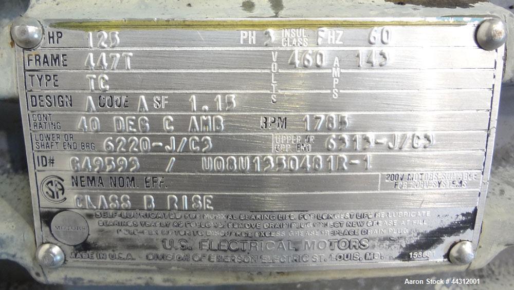 Used Sharples PM-55000 Super-D-Canter Centrifuge. 317 Stainless steel construction (product contact areas), 8” single lead quasi-axial conveyor with STC wear protection tiles, 360 degree solids disch...