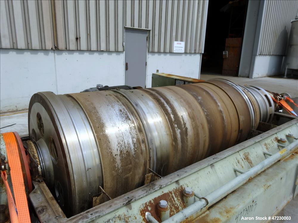 Used Alfa Laval / Sharples SG-15 Super-D-Canter Centrifuge. 316/317 Stainless steel Construction (product contact area), maximum bowl speed 2600 rpm, 360 degree solid discharge ports with sintered tu...