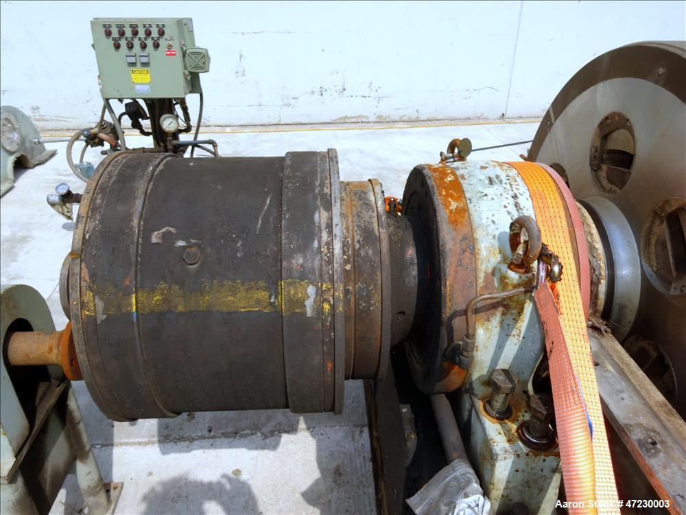 Used Alfa Laval / Sharples SG-15 Super-D-Canter Centrifuge. 316/317 Stainless steel Construction (product contact area), maximum bowl speed 2600 rpm, 360 degree solid discharge ports with sintered tu...