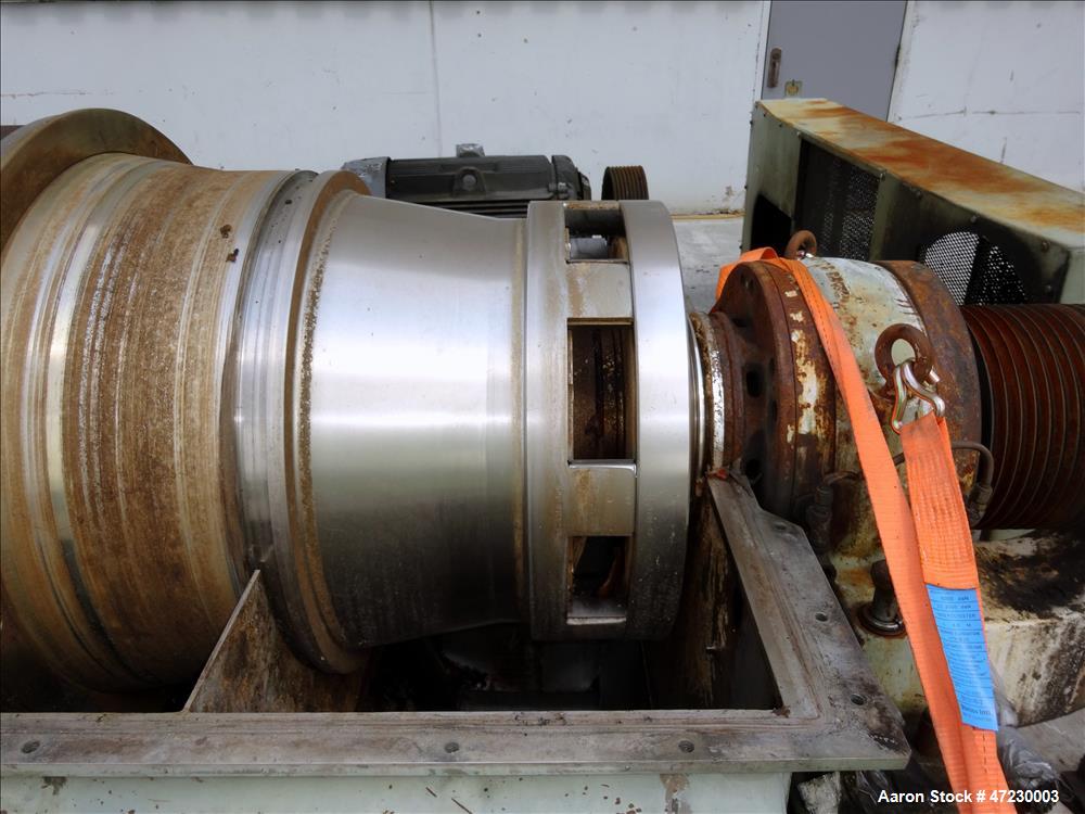 Used Alfa Laval / Sharples SG-15 Super-D-Canter Centrifuge. 316/317 Stainless steel Construction (product contact area), maximum bowl speed 2600 rpm, 360 degree solid discharge ports with sintered tu...