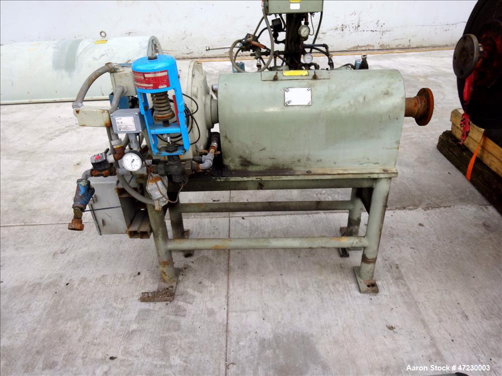 Used Alfa Laval / Sharples SG-15 Super-D-Canter Centrifuge. 316/317 Stainless steel Construction (product contact area), maximum bowl speed 2600 rpm, 360 degree solid discharge ports with sintered tu...