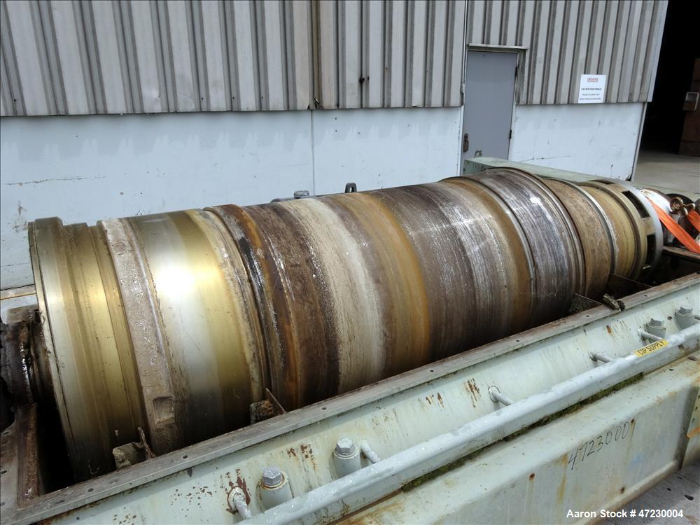 Used:- Alfa Laval / Sharples SG-15 Super-D-Canter Centrifuge. 316/317 Stainless steel Construction (product contact area), maximum bowl speed 2600 rpm, 360 degree solid discharge ports with sintered ...