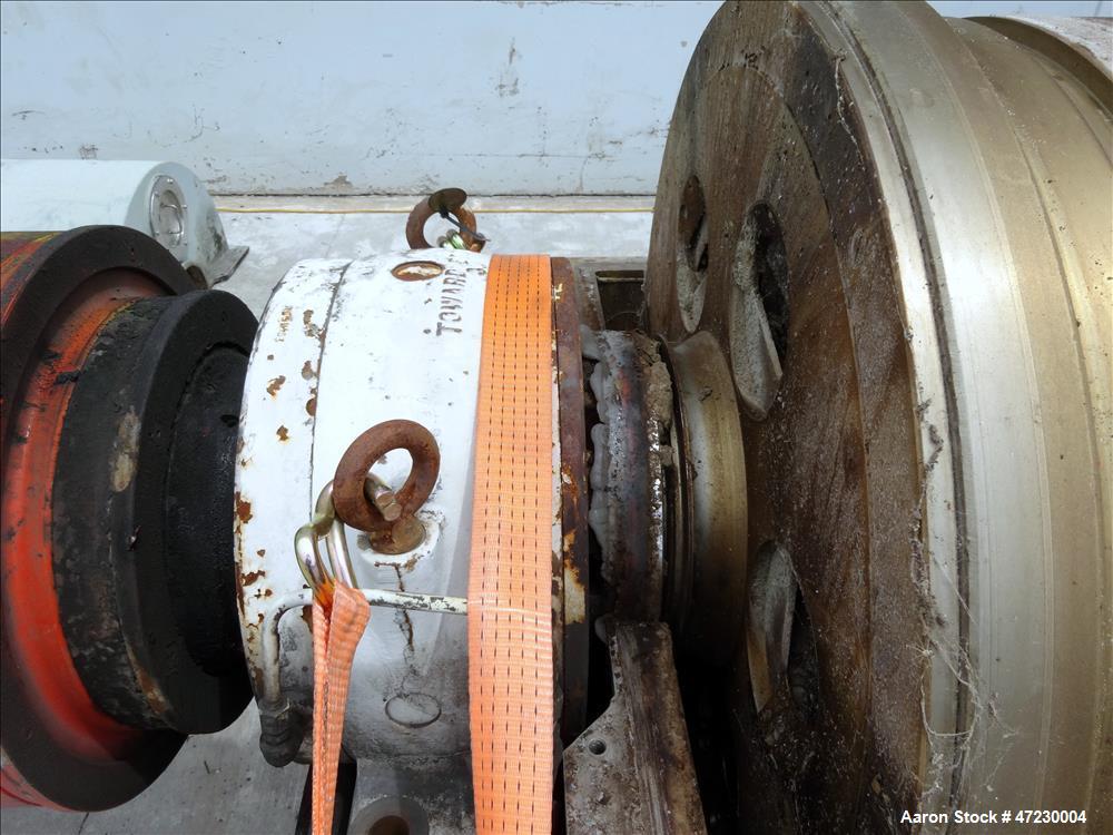 Used:- Alfa Laval / Sharples SG-15 Super-D-Canter Centrifuge. 316/317 Stainless steel Construction (product contact area), maximum bowl speed 2600 rpm, 360 degree solid discharge ports with sintered ...
