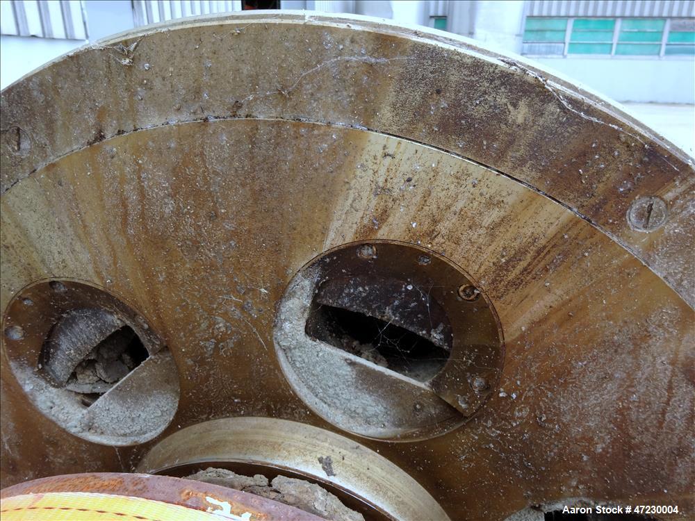 Used:- Alfa Laval / Sharples SG-15 Super-D-Canter Centrifuge. 316/317 Stainless steel Construction (product contact area), maximum bowl speed 2600 rpm, 360 degree solid discharge ports with sintered ...