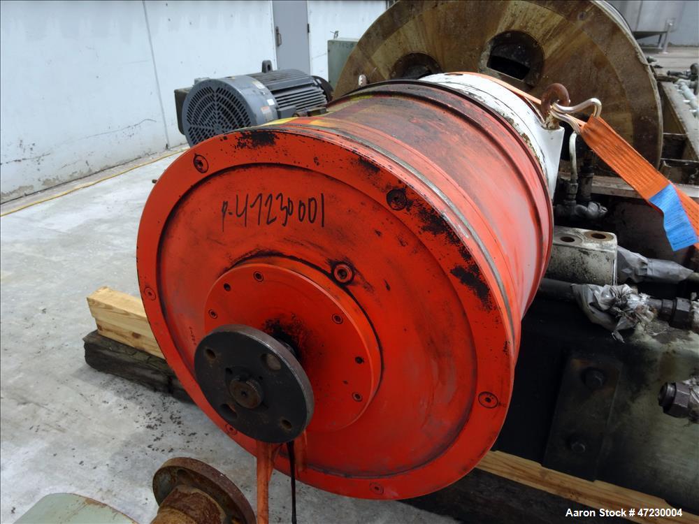 Used:- Alfa Laval / Sharples SG-15 Super-D-Canter Centrifuge. 316/317 Stainless steel Construction (product contact area), maximum bowl speed 2600 rpm, 360 degree solid discharge ports with sintered ...