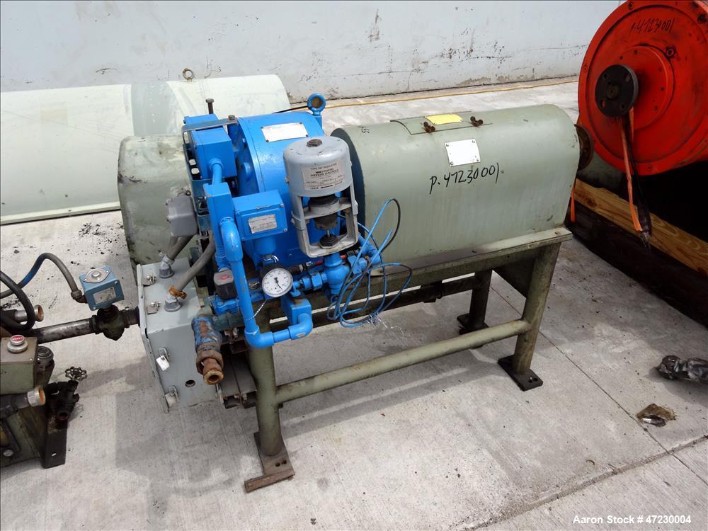 Used:- Alfa Laval / Sharples SG-15 Super-D-Canter Centrifuge. 316/317 Stainless steel Construction (product contact area), maximum bowl speed 2600 rpm, 360 degree solid discharge ports with sintered ...