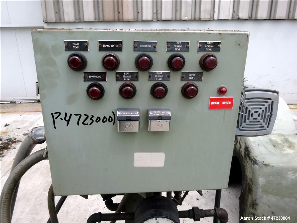 Used:- Alfa Laval / Sharples SG-15 Super-D-Canter Centrifuge. 316/317 Stainless steel Construction (product contact area), maximum bowl speed 2600 rpm, 360 degree solid discharge ports with sintered ...