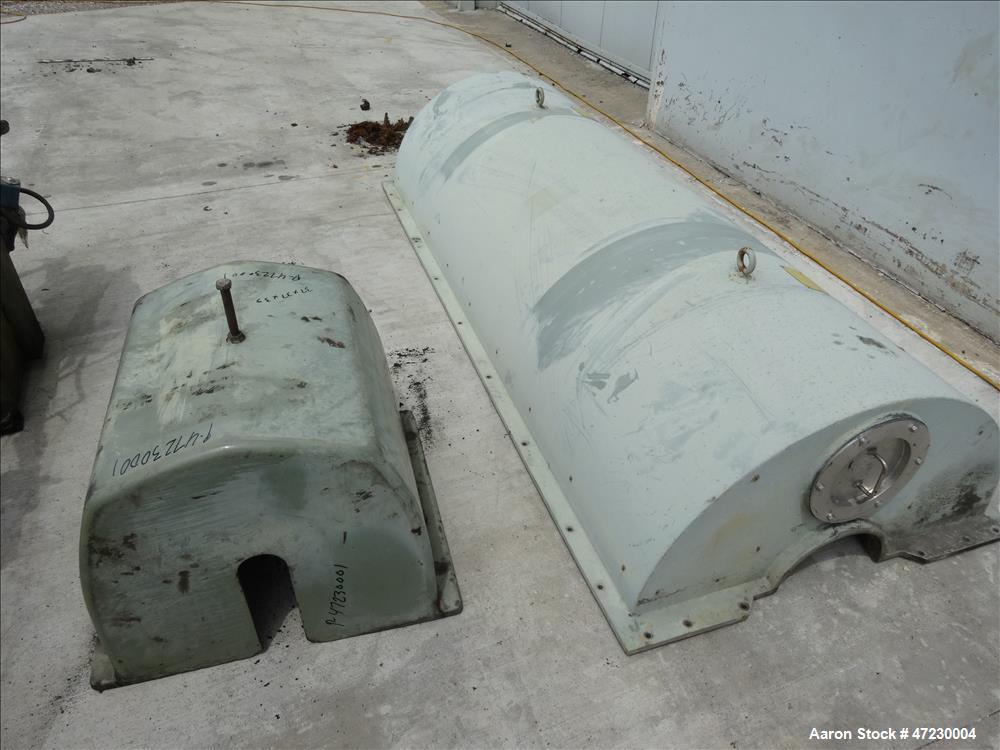 Used:- Alfa Laval / Sharples SG-15 Super-D-Canter Centrifuge. 316/317 Stainless steel Construction (product contact area), maximum bowl speed 2600 rpm, 360 degree solid discharge ports with sintered ...