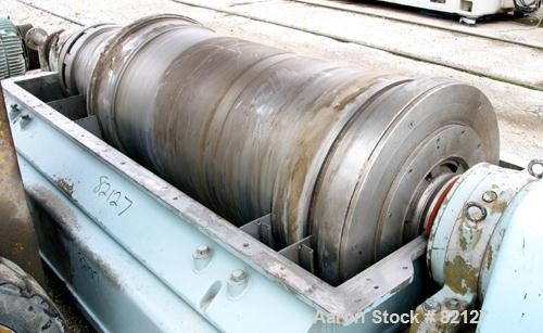 USED: Sharples XM-505 Super-D-Canter Centrifuge. 317/316 stainless steel construction on product contact areas. Max bowl speed 2800 rpm, 8" single lead tru-axial design conveyor with STC wear protect...