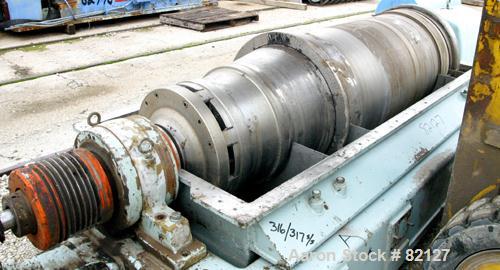 USED: Sharples XM-505 Super-D-Canter Centrifuge. 317/316 stainless steel construction on product contact areas. Max bowl speed 2800 rpm, 8" single lead tru-axial design conveyor with STC wear protect...