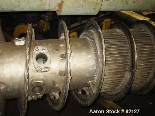 USED: Sharples XM-505 Super-D-Canter Centrifuge. 317/316 stainless steel construction on product contact areas. Max bowl speed 2800 rpm, 8" single lead tru-axial design conveyor with STC wear protect...