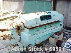 USED: Sharples P3400 Super-D-Canter in carbon steel constructionincluding the rotating assm and casing, with 4-1/4" pitch conveyorwith welded hardsurfacing, hogged out cake ports with replaceableline...